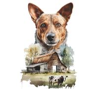 Australian Cattle Dog Blue Heeler ACD Farm Dog Notebook: 6 x 9 College Ruled Notebook 120 Pages