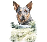 Australian Cattle Dog, Blue Heeler, Cattle Dog, ACD, Farm Dog: 6 x 9 College Ruled Notebook 120 Pages