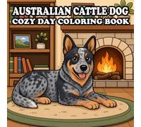 Australian Cattle Dog Coloring Book: 59 Cute & Cozy Australian Cattle Dog Coloring Pages | Indoor, Garden, Beach & Park Adventures | Bold and Easy Designs for Relaxation and Stress Relief