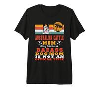 Australian Cattle Dog Mom Retro Vintage Funny Dog Lover Camiseta Premium