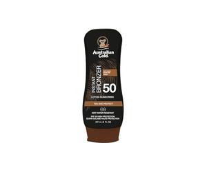 Australian Gold Sunscreen Spf50 Lotion With Bronzer 1 Unidad 240 G, Marron, Fresh, 237 Mililitro