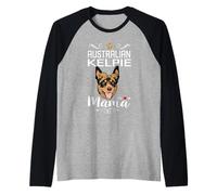 Australian Kelpie Mama Dog Lover Puppy Dog Mom Mothers Day Camiseta Manga Raglan