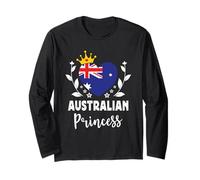 Australian Princess Australia Flag Proud Australian Girl Manga Larga