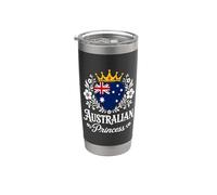 Australian Princess Australia Flag Proud Australian Girl Vaso térmico de acero inoxidable de doble pared