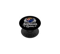 Australian Queen Australia Flag Proud Australian Woman PopSockets PopGrip Adhesivo