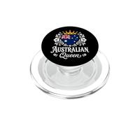 Australian Queen Australia Flag Proud Australian Woman PopSockets PopGrip para MagSafe