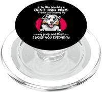 Australian Shepherd Best Dog Mom Dogs Lovers Mothers Day PopSockets PopGrip para MagSafe