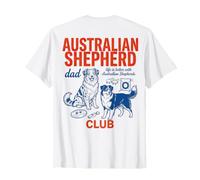 Australian Shepherd Club Perro Papá La Vida es Mejor Retro Camiseta