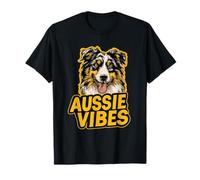 Australian Shepherd - Diseño Aussie Vibes para Amantes de los Perros Camiseta
