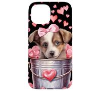 Australian Shepherd Dog Valentines Puppy Love Hearts For Mom Carcasa para iPhone 15