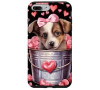 Australian Shepherd Dog Valentines Puppy Love Hearts For Mom Carcasa para iPhone 7 Plus/8 Plus