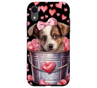 Australian Shepherd Dog Valentines Puppy Love Hearts For Mom Carcasa para iPhone XR