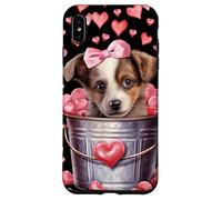 Australian Shepherd Dog Valentines Puppy Love Hearts For Mom Carcasa para iPhone XS MAX