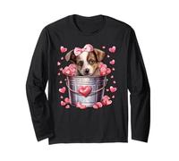 Australian Shepherd Dog Valentines Puppy Love Hearts For Mom Manga Larga