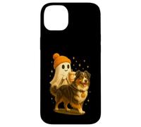 Australian Shepherd Halloween Ghost Walking Dog Carcasa para iPhone 14 Plus
