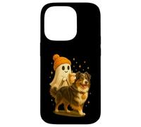 Australian Shepherd Halloween Ghost Walking Dog Carcasa para iPhone 14 Pro