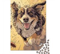 Australian Shepherd Jigsaw Puzzles Puzzle for Adults Kids. 1000 Pieces Whimsical Challenge Toy Educational Games Home Decoration for Adults& Kids Age 14 Years Up 1000pcs (75x50cm)