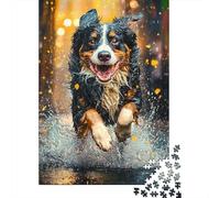 Australian Shepherd Jigsaw Puzzles Puzzles for Adults Kids. 1000 Pieces Great Gifts Challenge Toy Educational Game Home Decoration for Educational Games Gifts 1000pcs (75x50cm)
