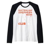 Australian Shepherd Mom Club Aussie Dog Camiseta Manga Raglan