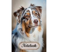Australian Shepherd Notebook For Dog Lovers: A Love Written in Paw Prints | Lined Journal with Elegant Aussie Line Art | 6 x 9 Inches, 120 Pages