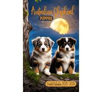 Australian Shepherd Puppies Pocket Calendar 2025-2026: 2 Year Monthly Planner for Purse, From January 2025 to December 2026