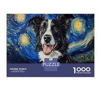Australian Shepherd Puzzles Imposible,desafío for Adults Puppy Entretenimiento Creativo 1000 Piezas Obra De Arte De Juego De para Adultos Y Niños Mayores De 12 Años 52x38cm/1000pcs