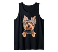Australian Silky Terrier Lindo Peeking Dog Lover Camiseta sin Mangas