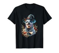 Australian Stumpy Tail Ganado Perro Halloween Acuarela Camiseta gráfica económica