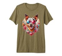 Australian Stumpy Tail Ganado Perro San Valentín Arte Camiseta Premium