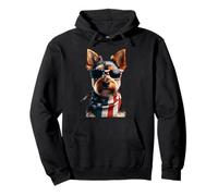 Australian Terrier Dog 4 de julio Día de la Independencia Americana Sudadera con Capucha