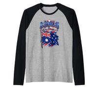 Australien Flag Pride Vintage Australia Camisa Australiana Camiseta Manga Raglan
