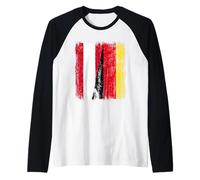 Austria Alemania Media Bandera Austriaco Alemán Orgullo de la Unidad Camiseta Manga Raglan