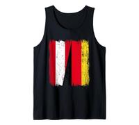 Austria Alemania Media Bandera Austriaco Alemán Orgullo de la Unidad Camiseta sin Mangas