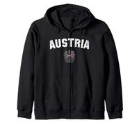 Austria Bandera | Hombres Mujeres Niños Austria Sudadera con Capucha