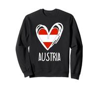 Austria Cute Heart Graphic Bandera Austriaca Niños Sudadera