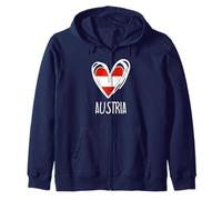 Austria Cute Heart Graphic Bandera Austriaca Niños Sudadera con Capucha