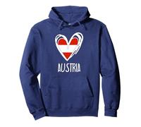 Austria Cute Heart Graphic Bandera Austriaca Niños Sudadera con Capucha