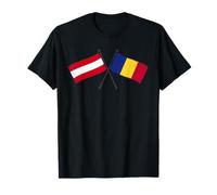 Austria Rumania Banderas Cruzadas Austriaco Rumano Amistad Camiseta