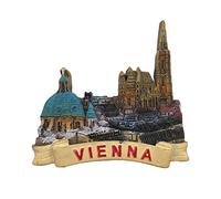 Austria Viena 3D Imán de refrigerador Recuerdos turísticos Resina Pegatinas magnéticas Nevera Imán Hogar y decoración de la Cocina de China