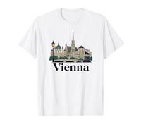 Austria Viena Camiseta gráfica económica, Hombre, Blanco, XL