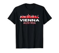 Austria Viena Camiseta gráfica económica, Hombre, Negro, L
