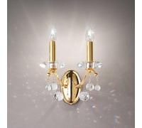 Austrolux aplique de pared Carmen II, cristal, chapado en oro de 24 K