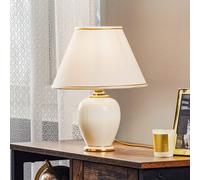 Austrolux Giardino Avorio lámpara de mesa, 25 cm, cerámica, blanco