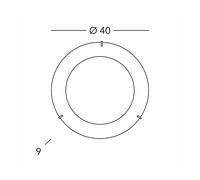 austrolux Kolarz Lámpara de techo Moon, Ø 40 cm, blanca/dorada 24 quilates