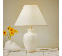 austrolux Lámpara de mesa Giardino Craclee en blanco Ø 40 cm