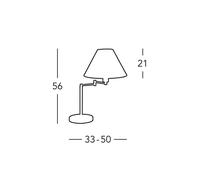 austrolux Lámpara de mesa Hilton, giratoria, níquel