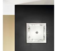 Austrolux Ontario plafón, 39 cm, color cromo, cristal