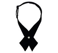 AUSUAYA Corbata cruzada para uniforme de colegiala/cosplay o San Valentín, Talla única, Negro