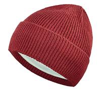 AUSUAYA Gorro con forro polar para mujeres y hombres, gorros cálidos de invierno para clima frío gorro de cráneo S-K-H-1, Borgoña, M