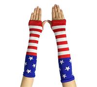 AUSUAYA Guantes a rayas largos sin dedos, calentadores de brazo de punto para mujer de invierno para punk rock y cosplay gótico, fiesta de Halloween GB-WM-S-G5, talla única